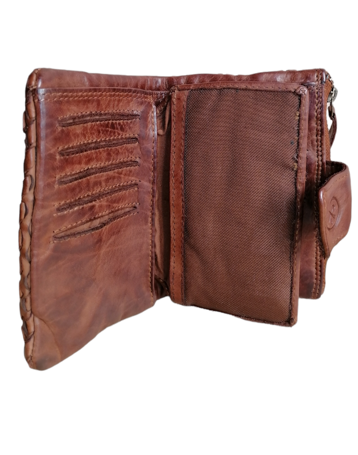 Portafoglio in Pelle Intrecciata Sauvage POFSS93