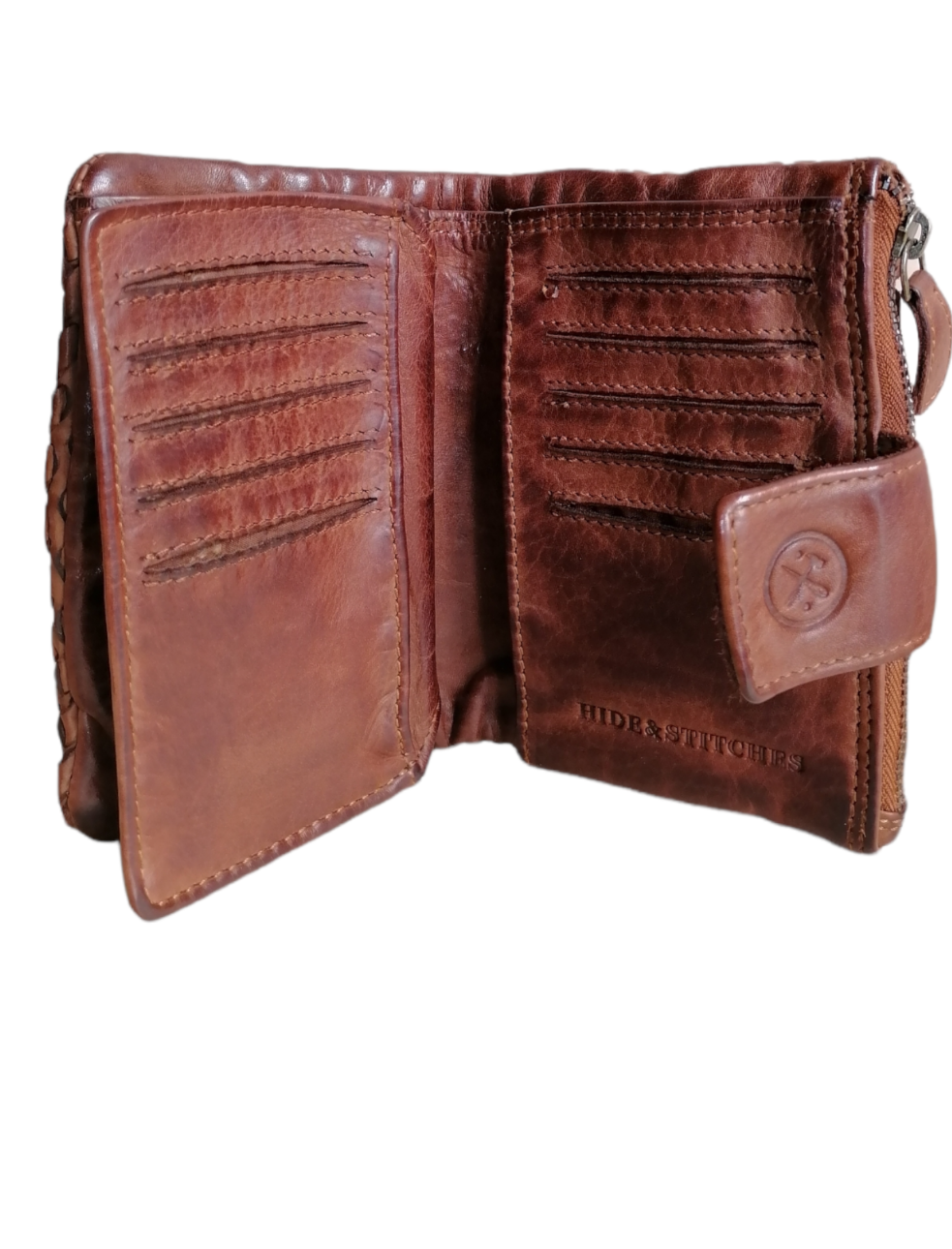 Portafoglio in Pelle Intrecciata Sauvage POFSS92