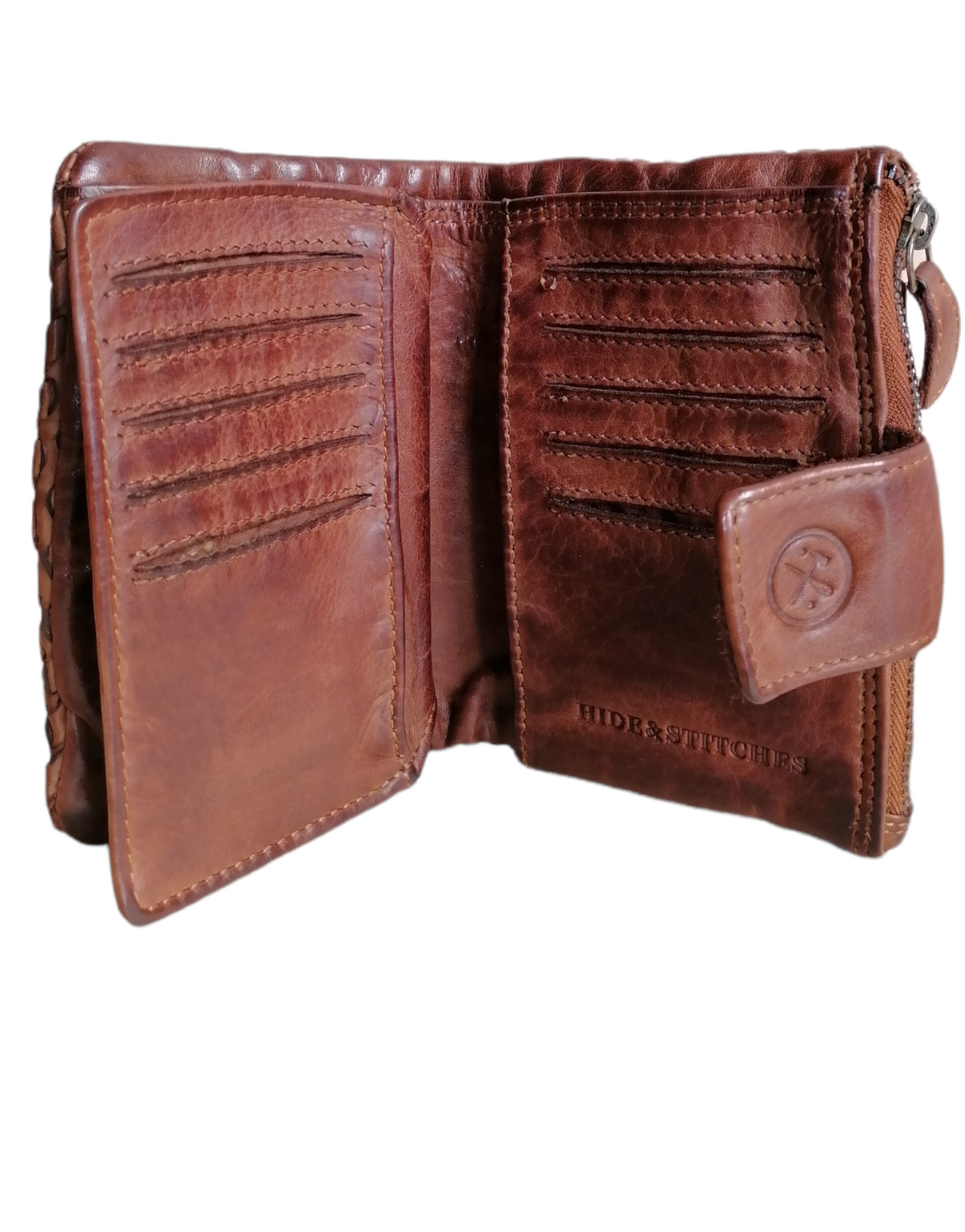 Portafoglio in Pelle Intrecciata Sauvage POFSS93