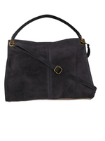 Borsa Hobo Tracolla in Vera Pelle Scamosciata Made In Italy