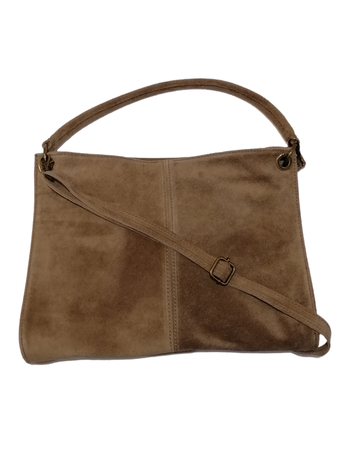 Borsa Hobo Tracolla in Vera Pelle Scamosciata Made In Italy