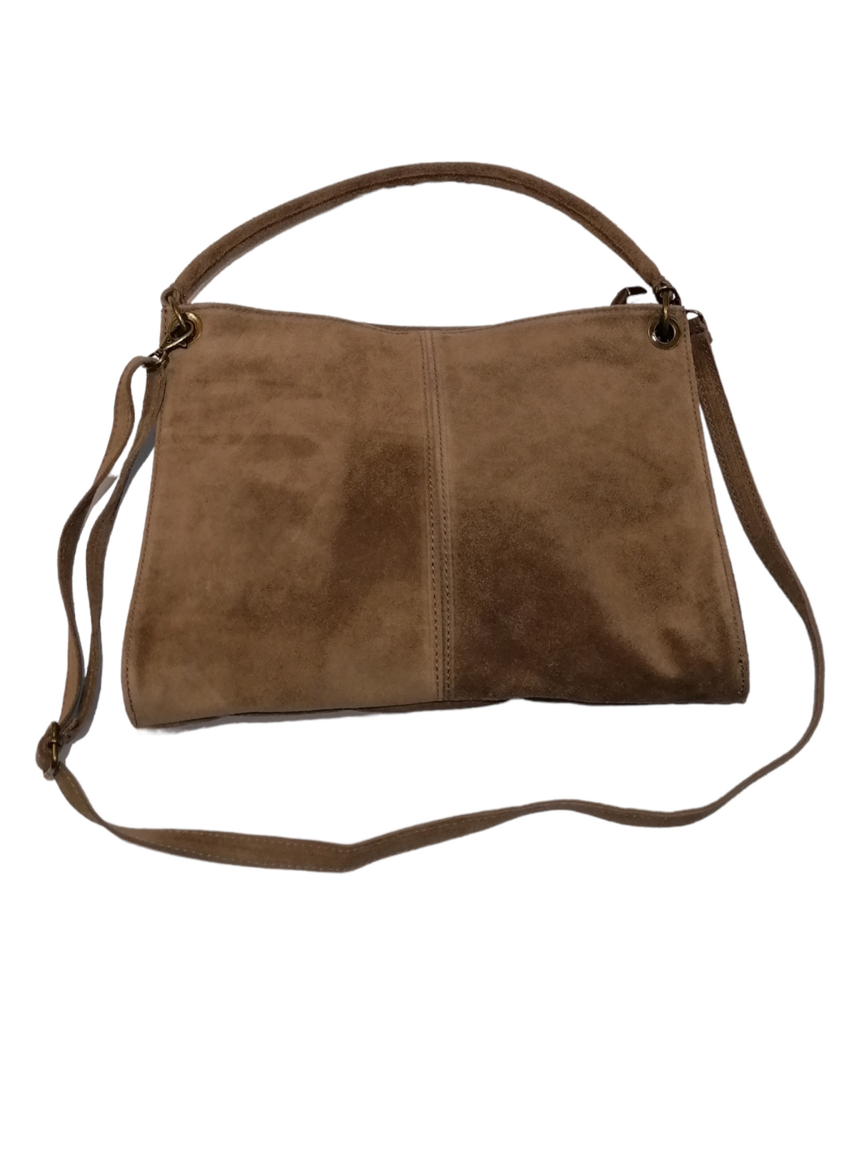 Borsa Hobo Tracolla in Vera Pelle Scamosciata Made In Italy