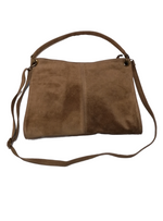 Borsa Hobo Tracolla in Vera Pelle Scamosciata Made In Italy