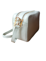 Borsa Large Doppio Zip in Pelle Dollaro MADE IN ITALY Verde Chiaro