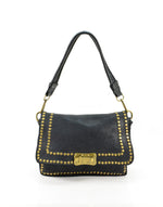 Tracolla Pattina Borchiata nero