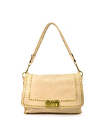 Tracolla Pattina Borchiata beige