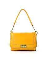 Tracolla Pattina Borchiata senape