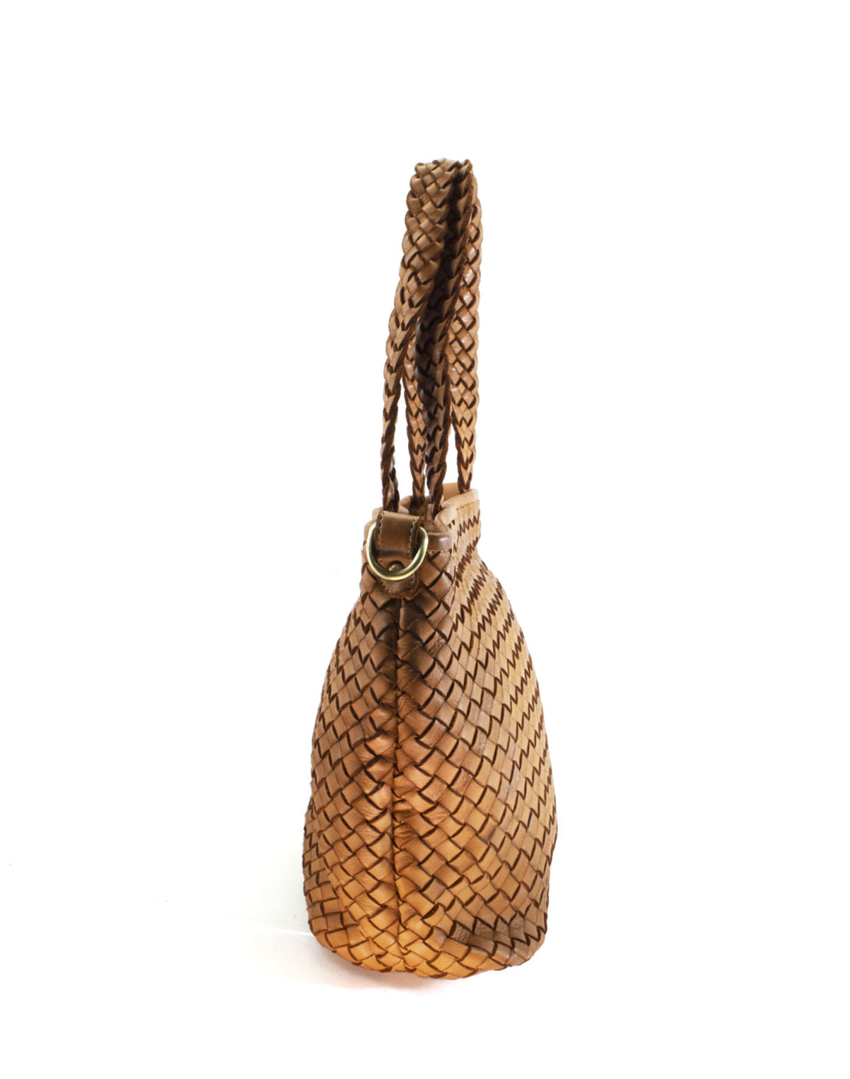 Borsa a Mano con Tracolla in Vera Pelle Sauvage Interamente Intrecciata | Made In Italy