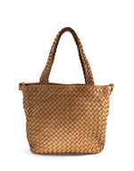 Borsa a Mano con Tracolla in Vera Pelle Sauvage Interamente Intrecciata | Made In Italy