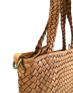 Borsa a Mano con Tracolla in Vera Pelle Sauvage Interamente Intrecciata | Made In Italy