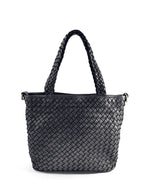 Borsa a Mano con Tracolla in Vera Pelle Sauvage Interamente Intrecciata | Made In Italy