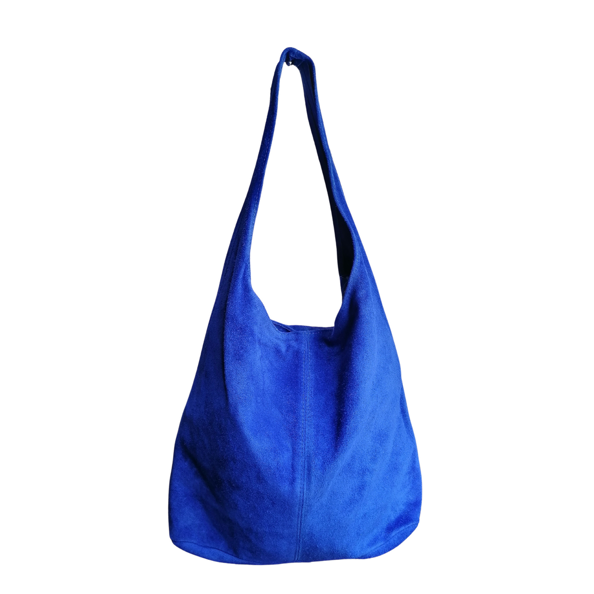 Hobo Bag Morbida in Vera Pelle Scamosciata Grande