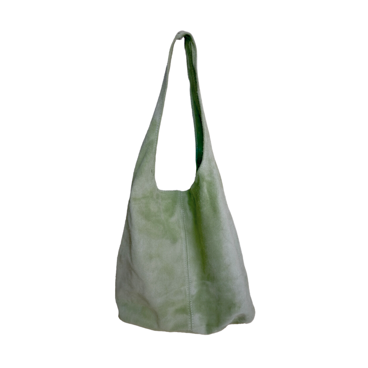 Hobo Bag Morbida in Vera Pelle Scamosciata Grande