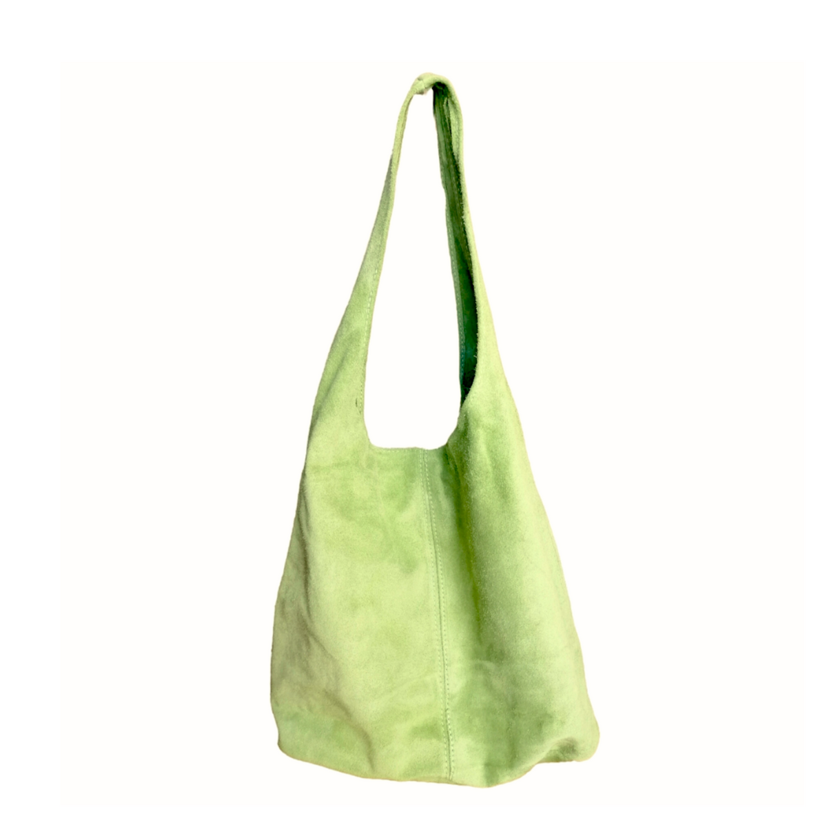 Hobo Bag Morbida in Vera Pelle Scamosciata Grande