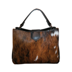 borsa rettangolare cavallino macurato mucca marrone bianco