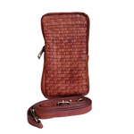 Portacellulare Vera Pelle Intrecciata Sauvage Stile Vintage