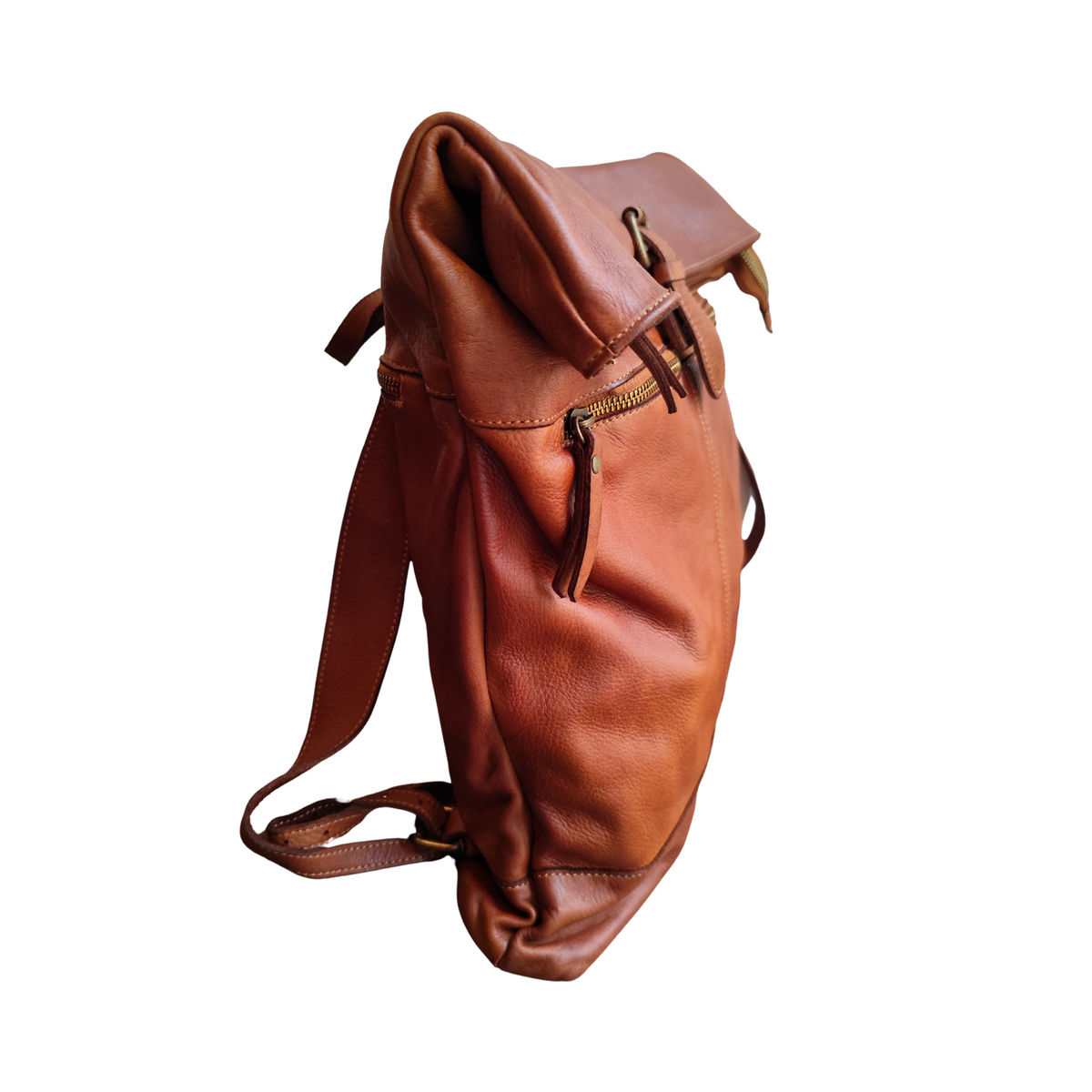 Zaino in Vera Pelle Sauvage Stile Vintage Made In Italy SS272