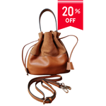 Borsa Morbida a Secchiello in Vera Pelle Scamosciata