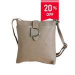 Tracolla Quadrata D in Vera Pelle Dollaro Made In Italy