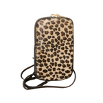 portacellulare cavallino lepardato piccolo zip oro 