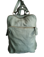 2way Zaino Tasca Vera Pelle Sauvage Vintage Donna Uomo Unisex