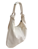 Hobo Bag con Anelli in Vera Pelle Dollaro Made In Italy