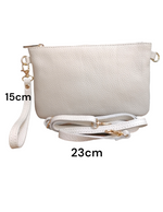 Bustina 15x23 cm Tracolla con Manico in Vera Pelle Made in Italy