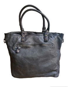 Tote Bag con Tracolla in Pelle Intrecciata Sauvage Stile Vintage