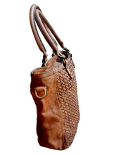 Carica l&#39;immagine nel visualizzatore di Gallery, Tote Bag con Tracolla in Pelle Intrecciata Sauvage Stile Vintage
