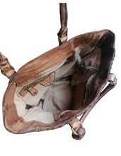 Carica l&#39;immagine nel visualizzatore di Gallery, Tote Bag con Tracolla in Pelle Intrecciata Sauvage Stile Vintage
