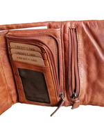 Portafoglio Trifold 15x10 Vera Pelle Sauvage Intrecciata Effetto Vintage POFSS178-1034