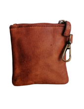 Carica l&#39;immagine nel visualizzatore di Gallery, Portamonete in Vera Pelle Intrecciata Sauvage Unisex
