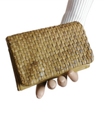 Portafoglio Trifold 15x10 Vera Pelle Sauvage Intrecciata Effetto Vintage POFSS178-1034