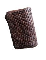 Portafoglio Trifold 15x10 Vera Pelle Sauvage Intrecciata Effetto Vintage POFSS178-1034