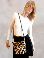 Secchiello con Tracolla in Vera Pelle tipo Cavallino Made In Italy