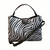borsa rettangolare cavallino macurato zebrato bianco nero