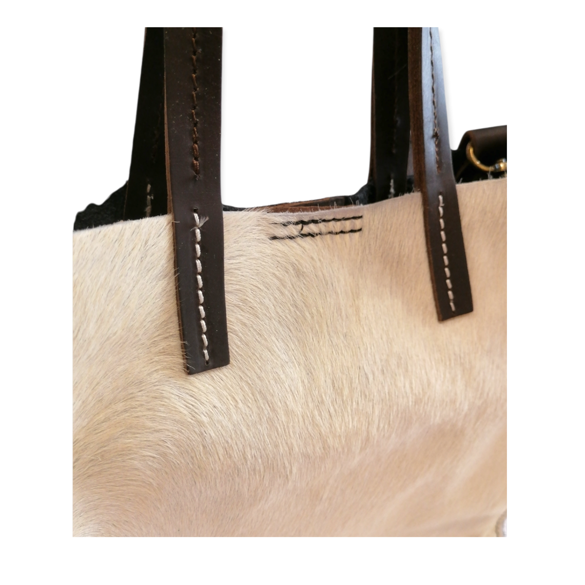 Borsa Quadrata con Bustina in Vera Pelle tipo Cavallino | Artigianale | Made In Italy