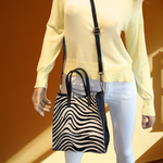 Borsa Quadrata con Bustina in Vera Pelle tipo Cavallino | Artigianale | Made In Italy