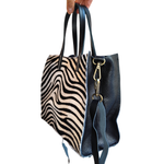 Borsa Quadrata con Bustina in Vera Pelle tipo Cavallino | Artigianale | Made In Italy