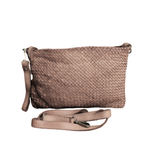 Tracolla Media Intrecciata 18x28cm Vera Pelle Sauvage Stile Vintage