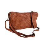 Tracolla Piccola 15 x 23cm Vera Pelle Sauvage Intrecciata Vintage SS224