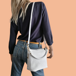 Borsa a Secchio con Ciondoli in Vera Pelle Dollaro Made In Italy