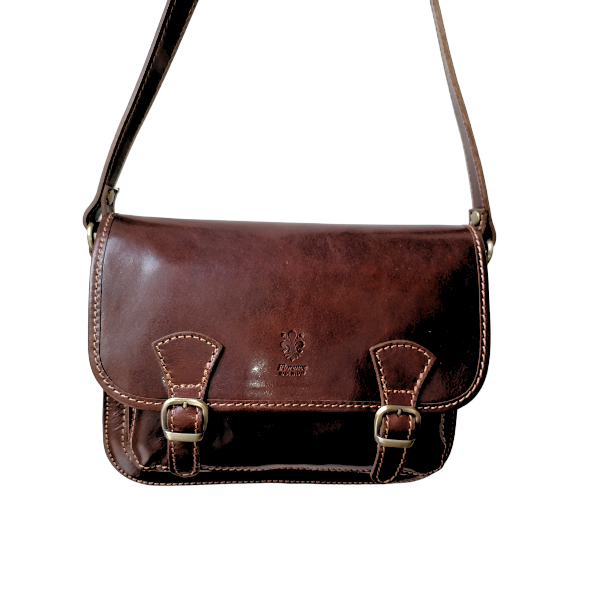 Tracolla Postino in Vero Cuoio a143 Made in Italy– Stock Vera Pelle