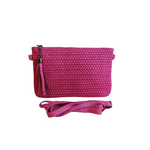 Bustina Tracolla in Vera Pelle Stampata Intreccia Made in Italy