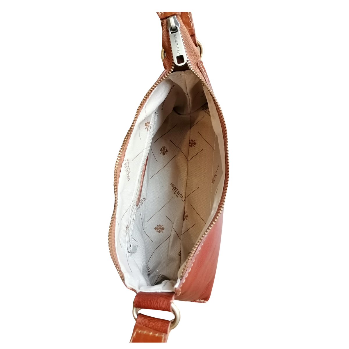 Hobo bag a Trapezio in Vero Cuoio Made In Italy