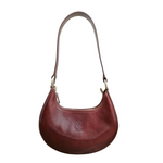 Hobo bag a Mezzaluna in Vero Cuoio a244 Made In Italy