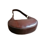 Hobo bag a Mezzaluna in Vero Cuoio a244 Made In Italy