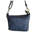 Tracolla con Cinturino in Vera Pelle Sauvage Inteecciata ss246 Made In Italy