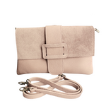 Borsa a Busta Pochette Clutch Bag Morbida in Vera Pelle Dollaro e Scamosciata | Made in Italy