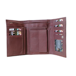 Portafoglio Coveri Vera Pelle Liscia Trifold Donna EC8065